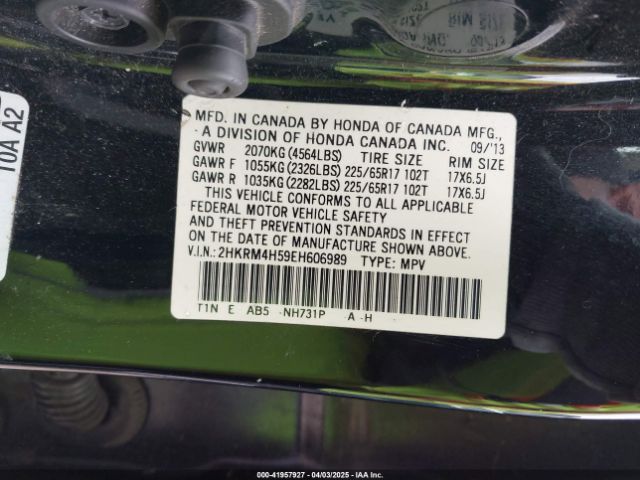 2HKRM4H59EH606989 Honda CR-V EX