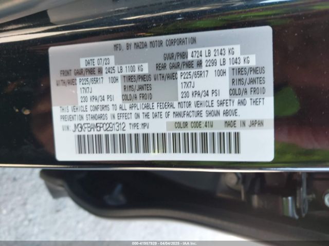 JM3KFBAM5P0291312 Mazda Cx-5 2.5 S