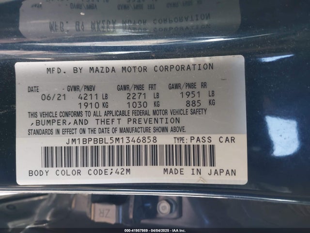 JM1BPBBL5M1346858 Mazda py