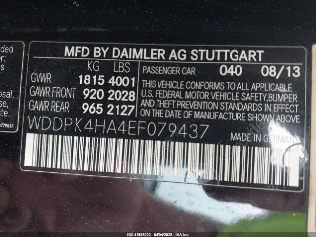 WDDPK4HA4EF079437 Mercedes-Benz SLK 250