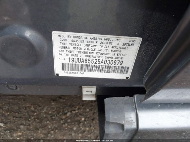 2005 ACURA TL 19UUA65525A030979 Photo 8