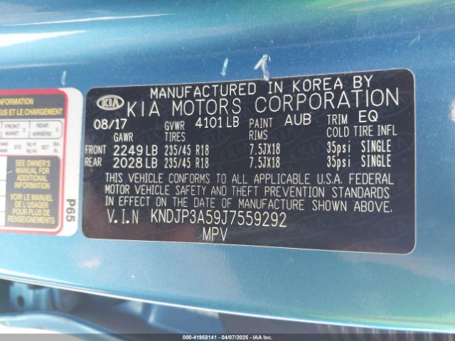 KNDJP3A59J7559292 KIA SOUL +