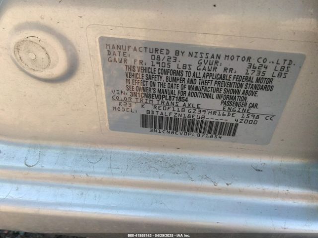 3N1CN8EV0PL871854 Nissan Versa 1.6 Sv Xtronic Cvt