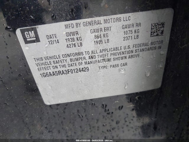 2015 CADILLAC ATS 1G6AA5RA3F0124429 Photo 8