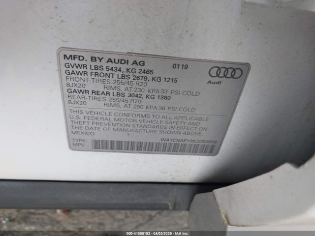 WA1CNAFY8K2053936 Audi Q5 45 Premium