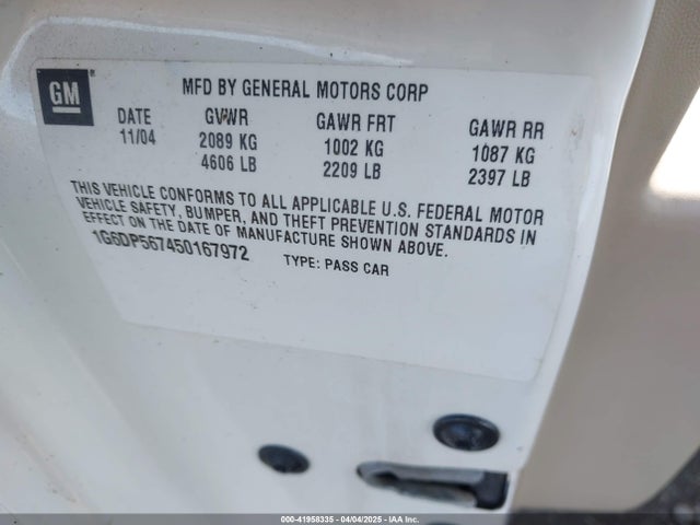 2005 CADILLAC CTS 1G6DP567450167972 Photo 8