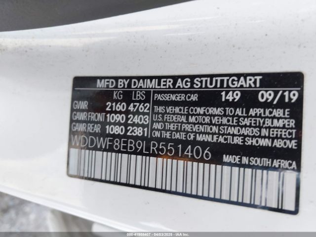 2020 MERCEDES-BENZ C 300 WDDWF8EB9LR551406 Photo 8