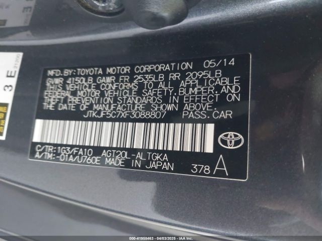 JTKJF5C7XF3088807 Scion TC