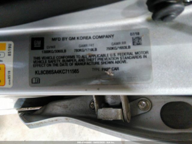 KL8CB6SA4KC711565 Chevrolet Spark Ls Cvt