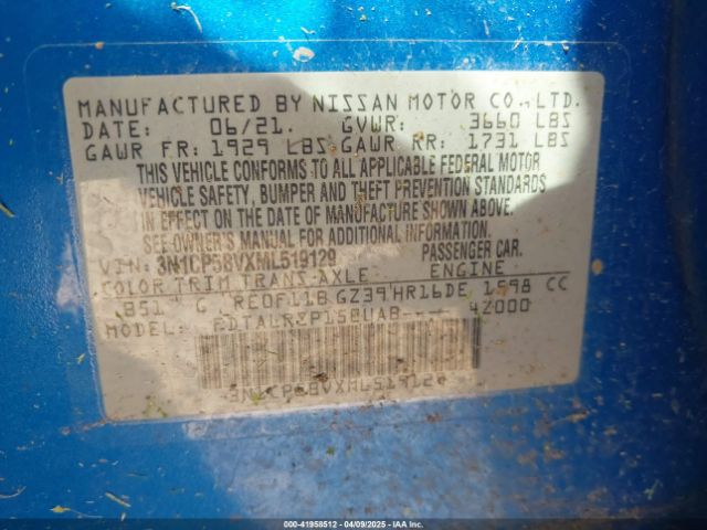 3N1CP5BVXML519129 Nissan Kicks S Xtronic Cvt