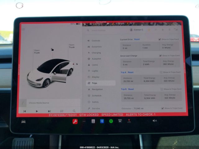 5YJ3E1EB9LF783131 Tesla Model 3 Long Range Dual Motor All-wheel Drive