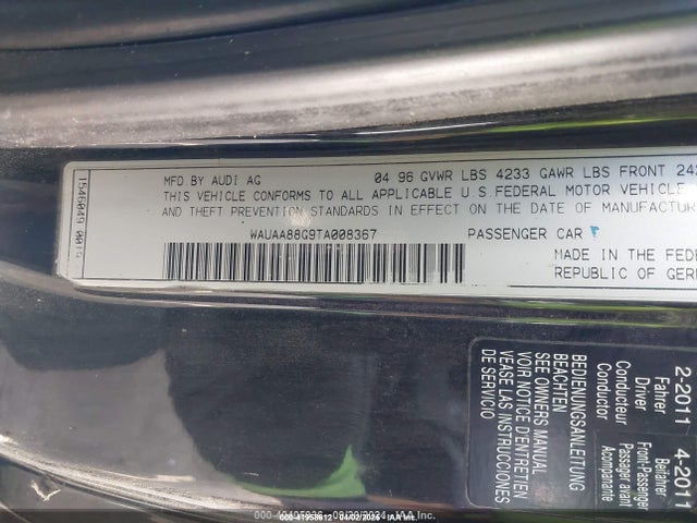 1996 AUDI CABRIOLET WAUAA88G9TA008367 Photo 8