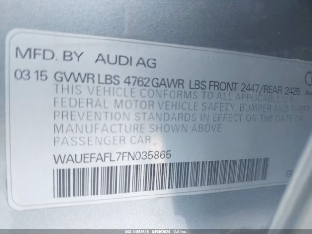 WAUEFAFL7FN035865 Audi A4 2.0t Premium