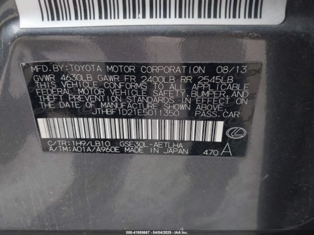 JTHBF1D21E5011350 Lexus IS 250