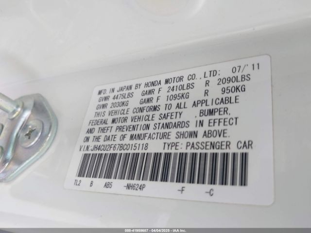 2011 ACURA TSX JH4CU2F67BC015118 Photo 8