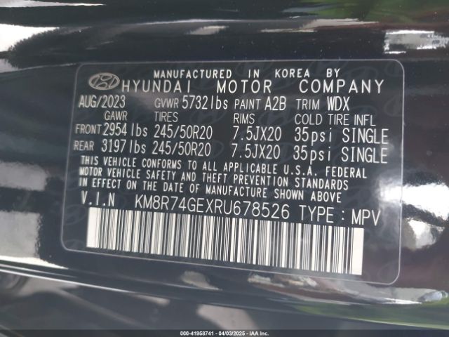KM8R74GEXRU678526 Hyundai Palisade Calligraphy
