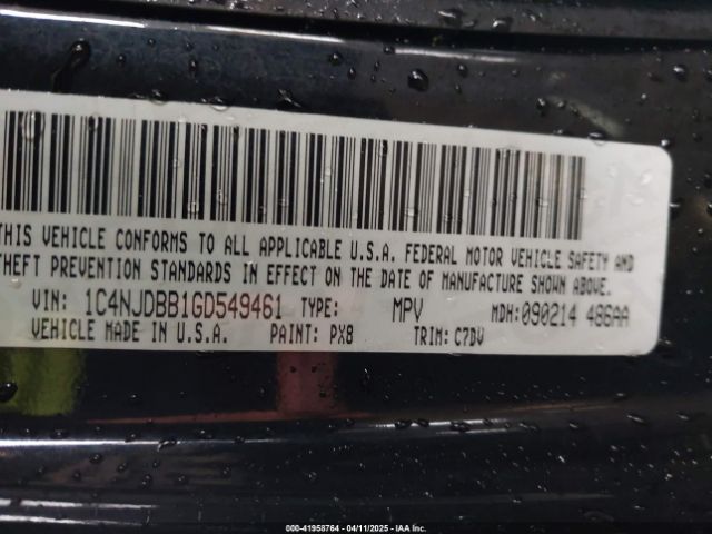 1C4NJDBB1GD549461 Jeep Compass Sport