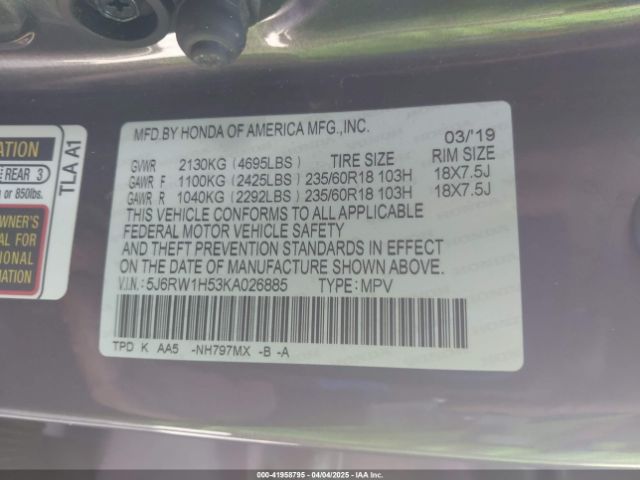 5J6RW1H53KA026885 Honda l15be