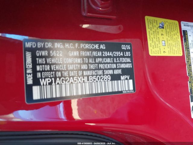 2017 PORSCHE MACAN WP1AG2A5XHLB50289 Photo 8
