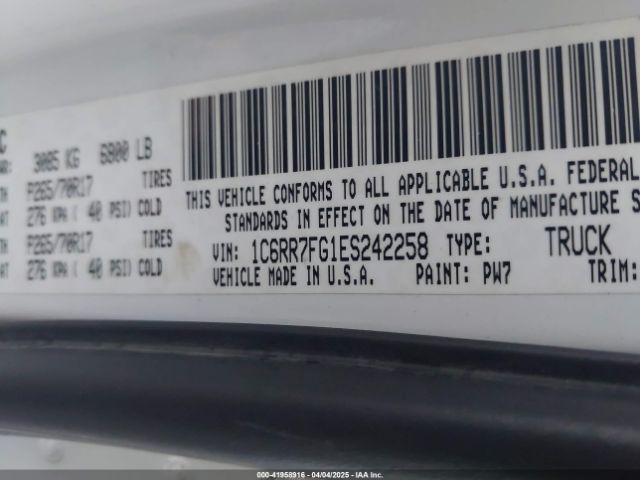 1C6RR7FG1ES242258 RAM 1500 Tradesman