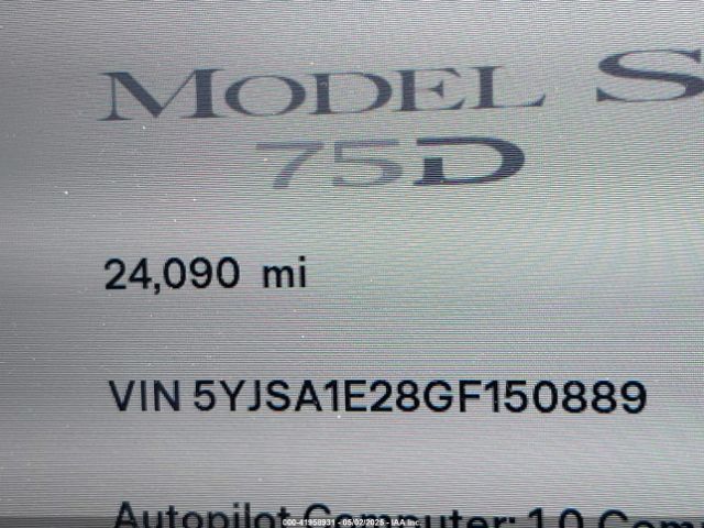 5YJSA1E28GF150889 Tesla MODEL S