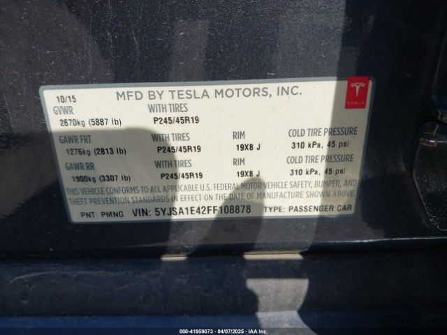 5YJSA1E42FF108878 Tesla Model S 85d/p85d