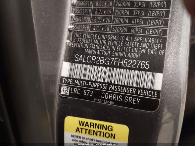 SALCR2BG7FH522765 Land Rover Discovery Sport Hse