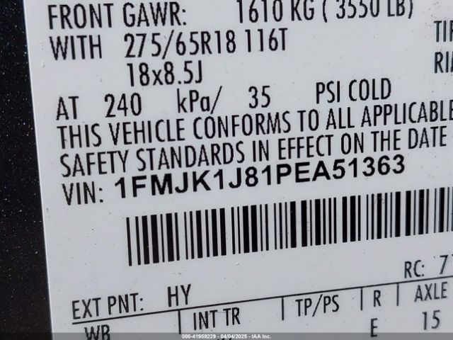1FMJK1J81PEA51363 Ford Expedition Xlt Max