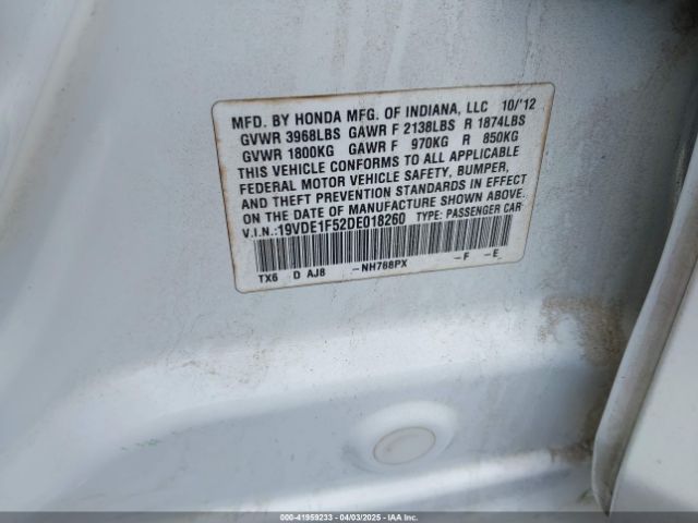 2013 ACURA ILX 19VDE1F52DE018260 Photo 8