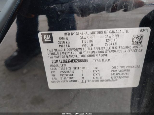 2GKALMEK4E6288606 GMC Terrain Sle-1