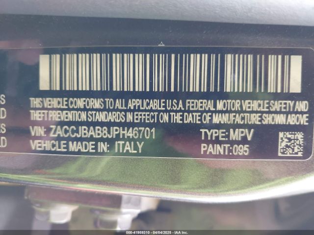 ZACCJBAB8JPH46701 Jeep Renegade Upland Edition 4x4