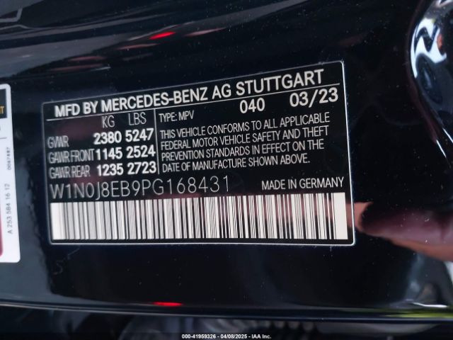 W1N0J8EB9PG168431 Mercedes-Benz Glc 300 4matic Coupe