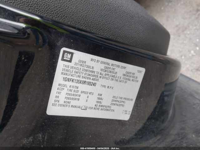 2008 CHEVROLET TAHOE HYBRID 1GNFK135X8R185240 Photo 8