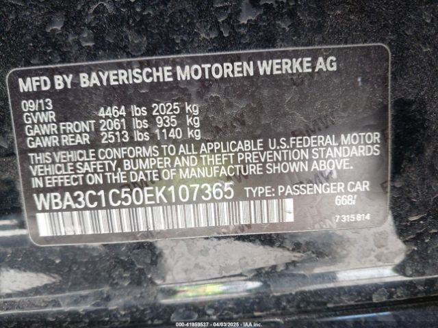 WBA3C1C50EK107365 BMW 328I