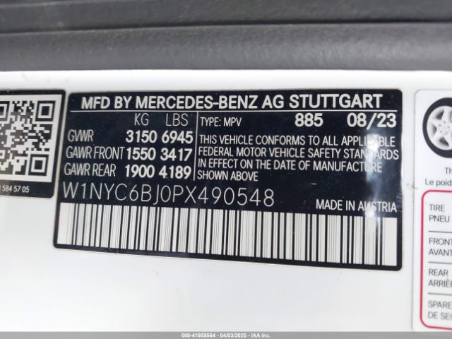 W1NYC6BJ0PX490548 Mercedes-Benz G 550 4matic