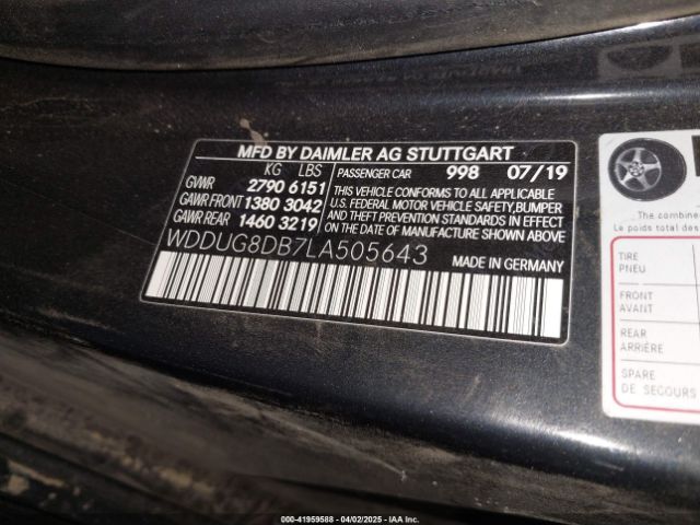 WDDUG8DB7LA505643 Mercedes-Benz S 560