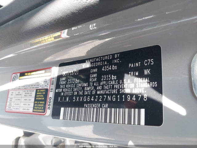 5XXG64J27NG119478 KIA K5 Gt-line