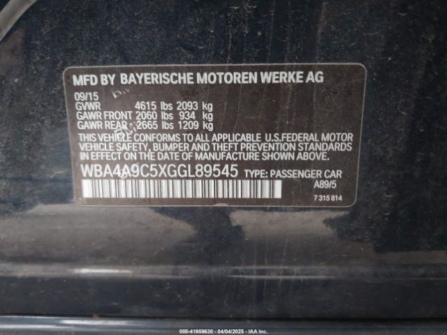 WBA4A9C5XGGL89545 BMW 428i Gran Coupe
