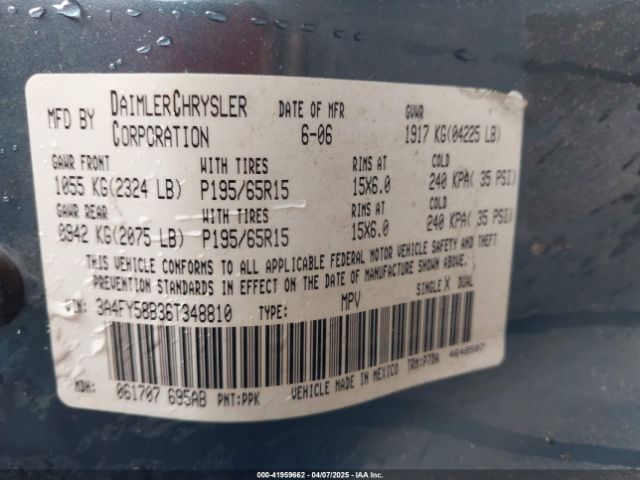 2006 CHRYSLER PT CRUISER 3A4FY58B36T348810 Photo 8