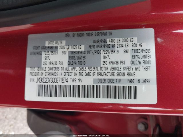 JM3KE2DY8G0871574 Mazda Cx-5 Grand Touring