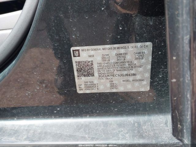 3GCUKREC9JG394386 Chevrolet Silverado 1500 2lt
