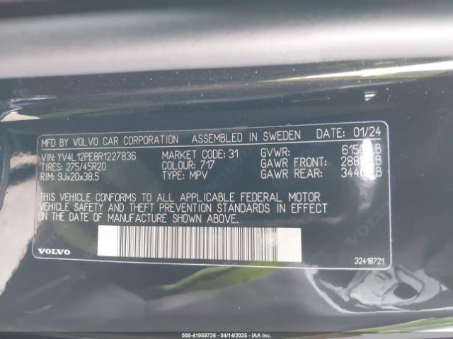 YV4L12PE8R1227836 Volvo Xc90 B5 Plus Bright Theme