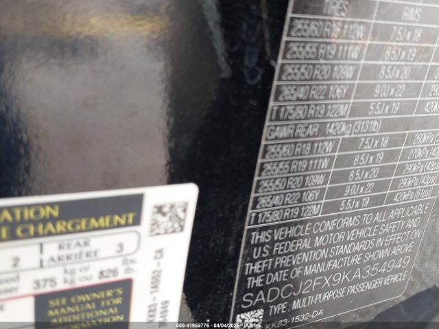 SADCJ2FX9KA354949 Jaguar F-pace 25t Premium