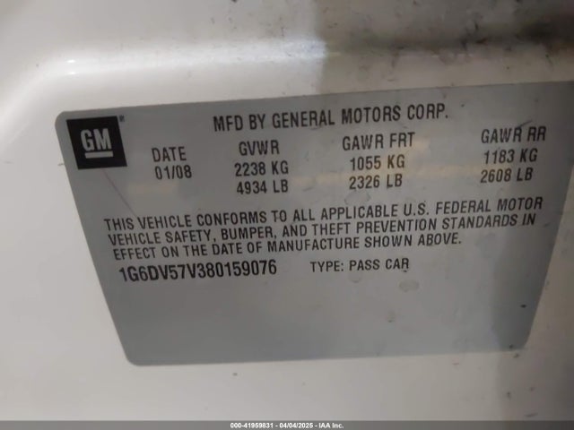 2008 CADILLAC CTS 1G6DV57V380159076 Photo 8