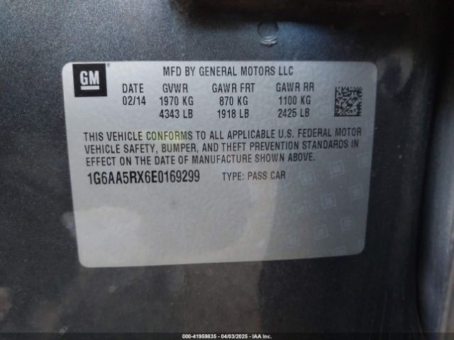 1G6AA5RX6E0169299 Cadillac Ats Standard