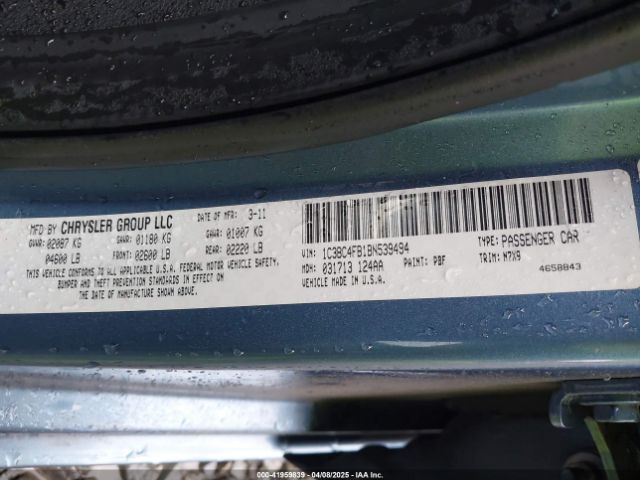 2011 CHRYSLER 200 1C3BC4FB1BN539494 Photo 8