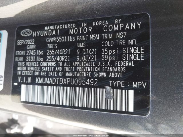 KMUMADTBXPU095492 Genesis Gv70 2.5t Awd