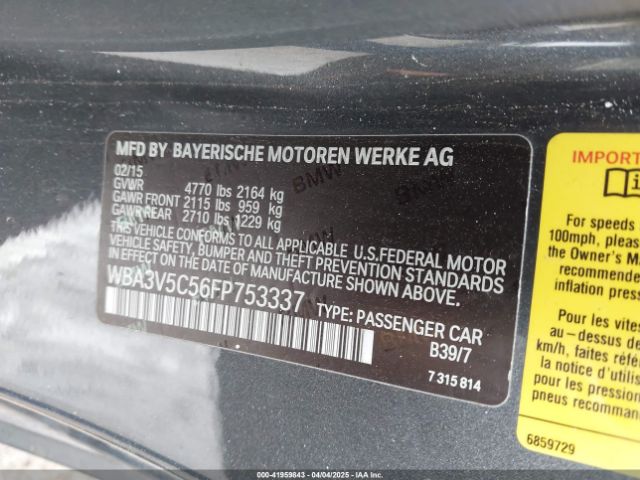 WBA3V5C56FP753337 BMW 428i