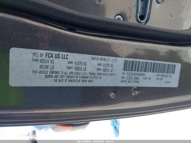 2C3CDXHG7HH563764 Dodge Charger Sxt Rwd