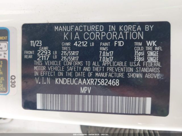 KNDEUCAAXR7582468 KIA SELTOS S